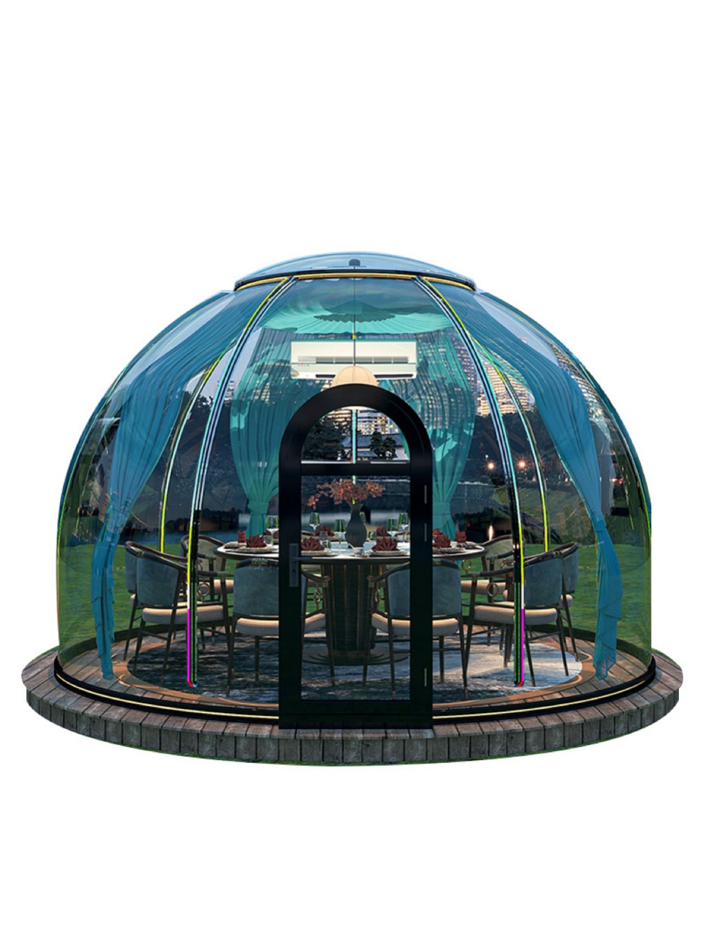 Outdoor Camping Exhibition - 투명 돔형 버블 하우스, 야외 글램핑