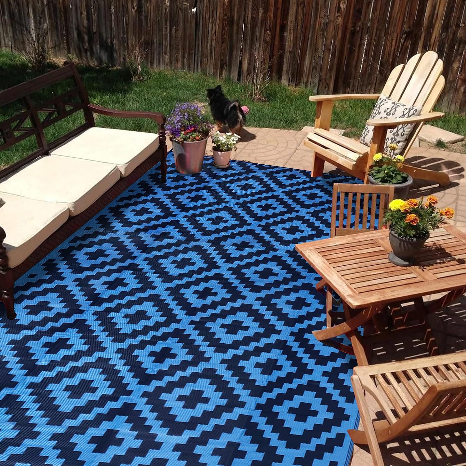 Outdoor Camping Rugs 9X18 - 방수 야외 러그 9x18피트, 플라스틱 양면