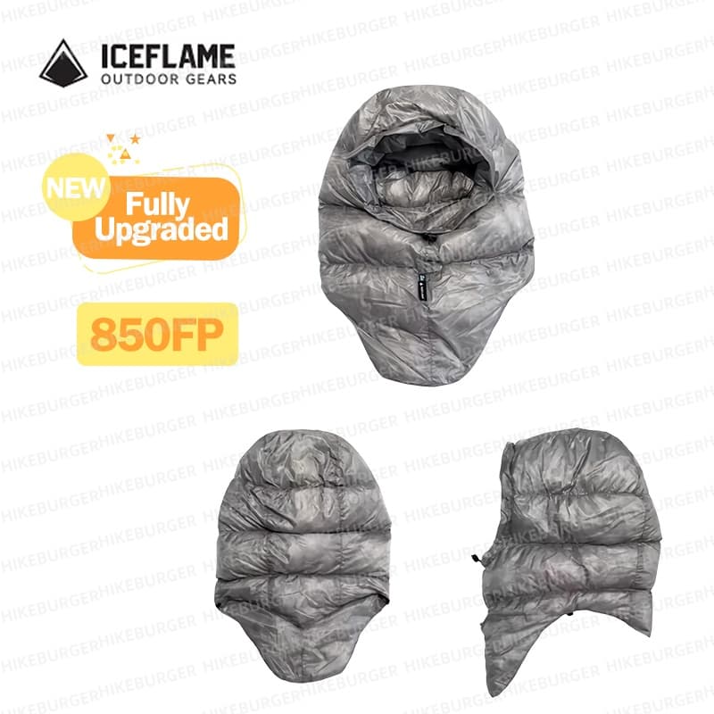 Ultralight Sleeping Bag - 아이스 플레임 다운 후드 아웃도어 캠핑