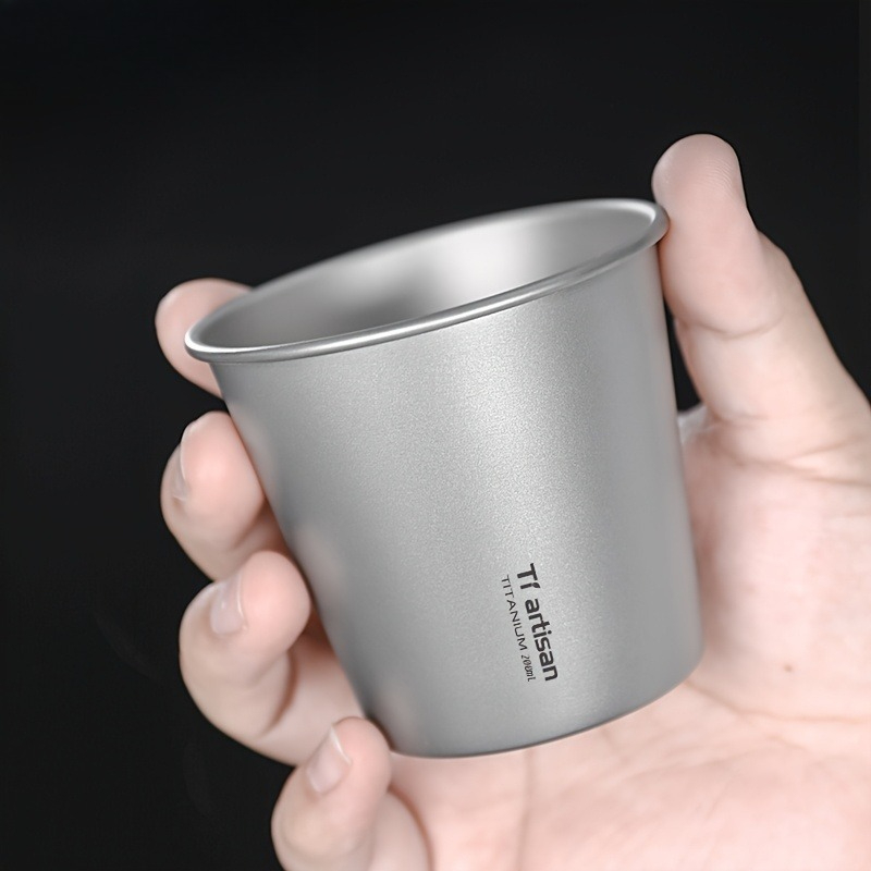 Outdoor Camping Utensils - 200ml 티타늄 단일층 야외 캠핑 컵
