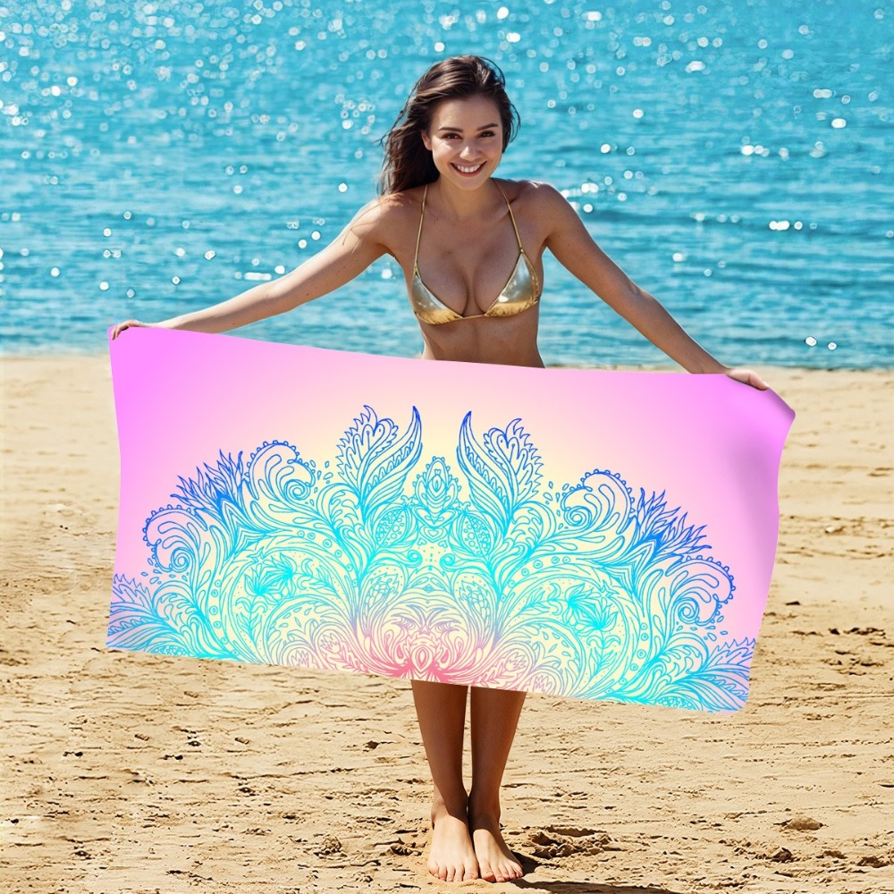 Camp Towel Microfiber - 신비한 패턴 비치 타월 80x160CM 피트니스