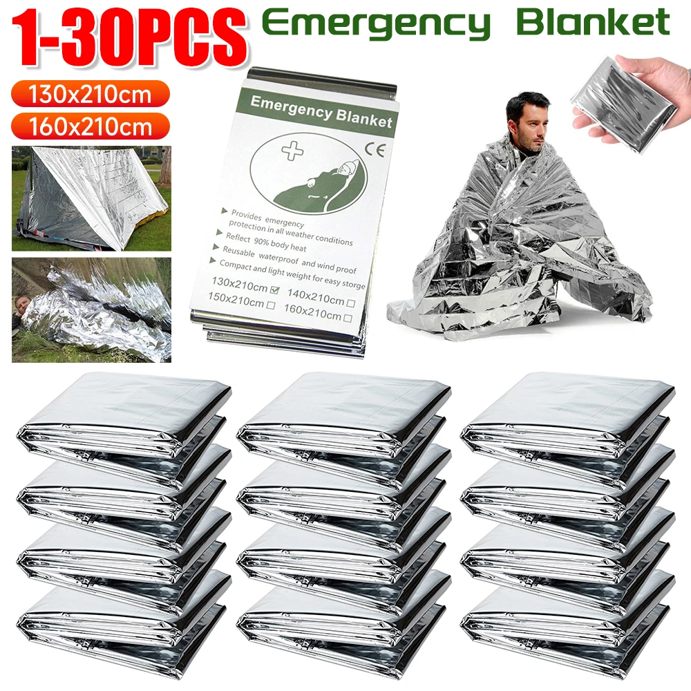 First Aid Kit Camping - 1-30PCS 비상 담요 야외 생존 응급