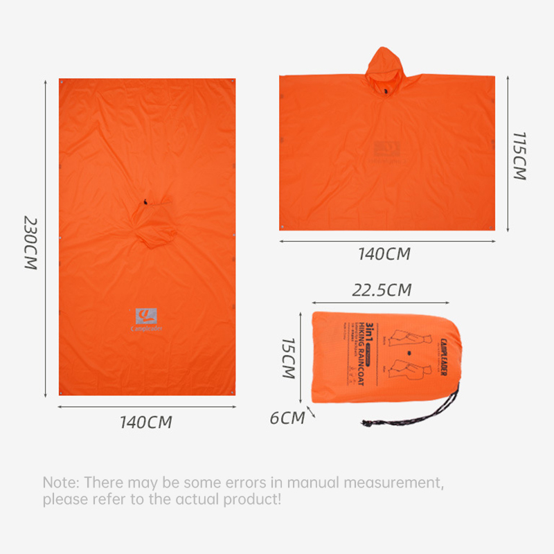 3 in 1 방수 레인코트 경량 아웃도어 하이킹 레인  - Camping Rain Poncho 리뷰 및 가격