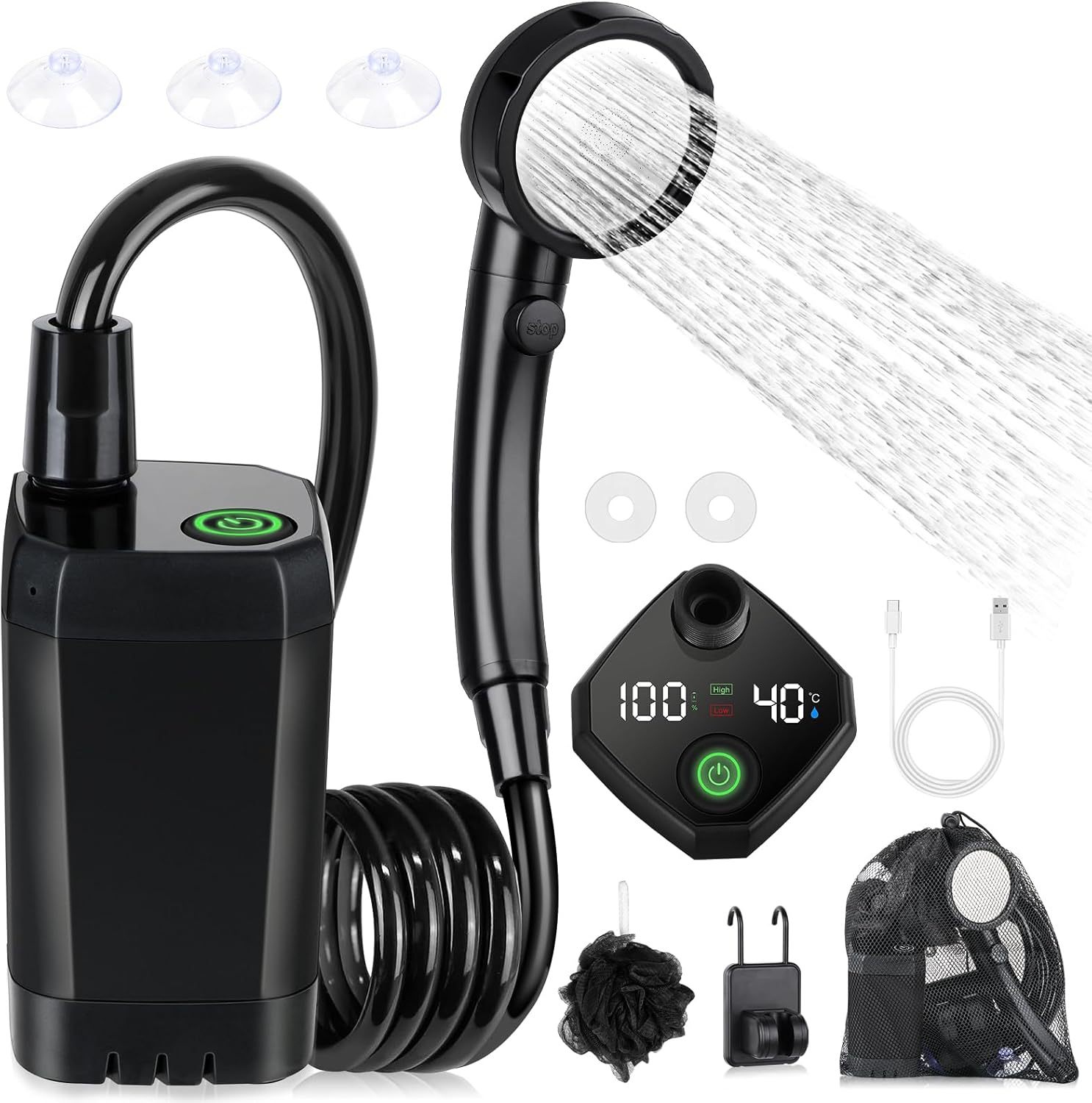 휴대용 자흡식 전기 야외 샤워기, 가정, 기숙사, 시골 - Portable Camping Shower 리뷰 및 가격