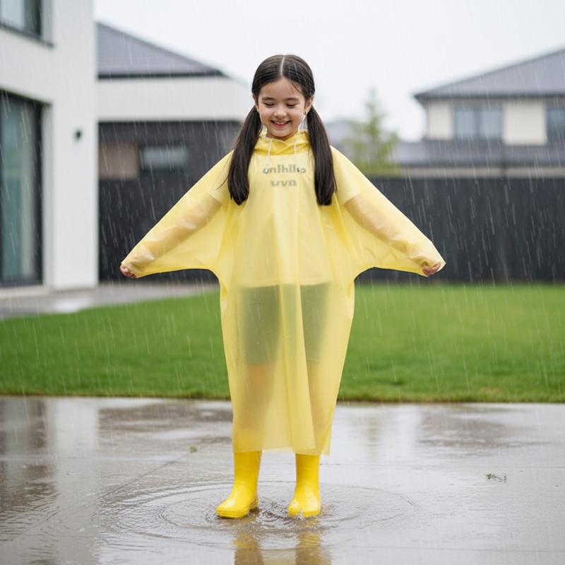 어린이용 일회용 레인코트 EVA 롱 원피스 판초, 가볍 - Camping Rain Poncho 리뷰 및 가격