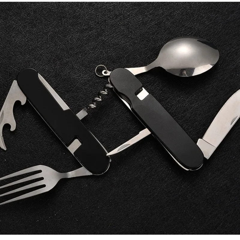 4 in 1 접이식 식기 분리형 캠핑 용품 스테인레스  - Outdoor Camping Utensils 리뷰 및 가격