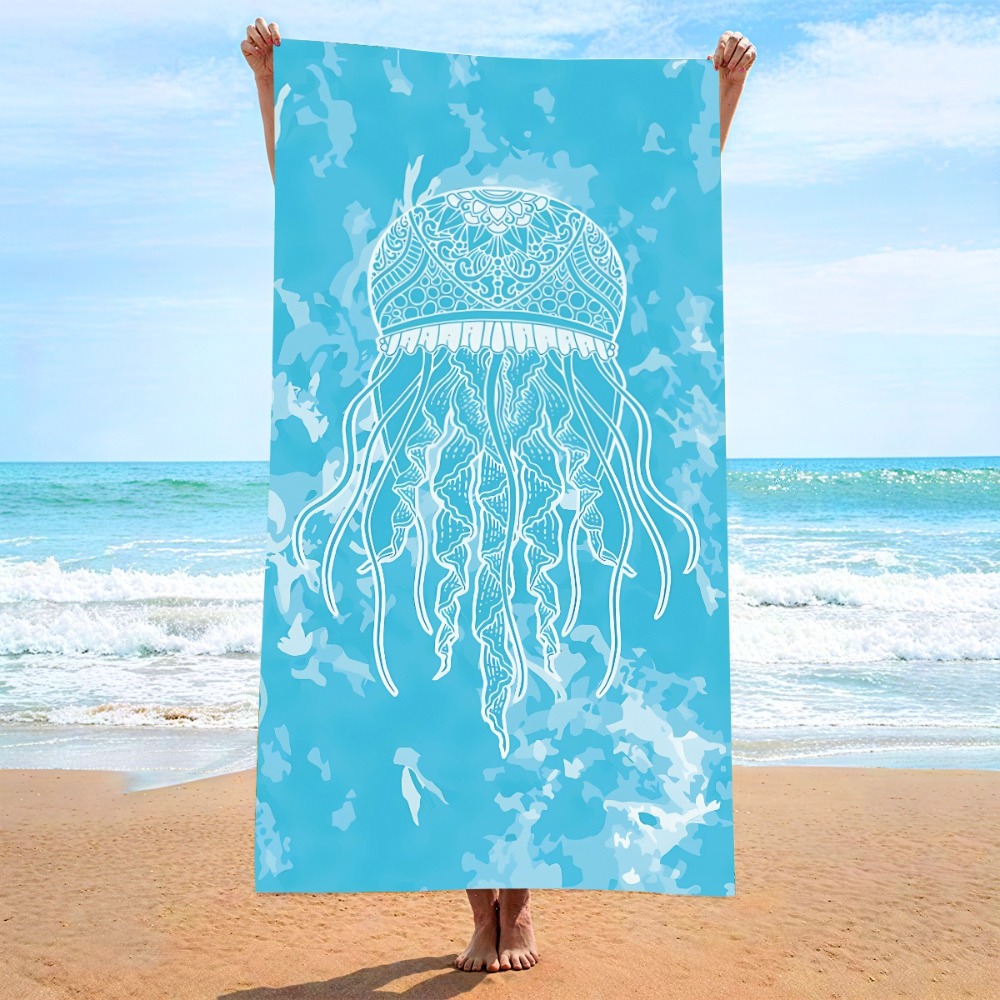 27.5x55인치 블루 오션 해파리 목욕 타올 마이크로 - Camp Towel Microfiber 리뷰 및 가격