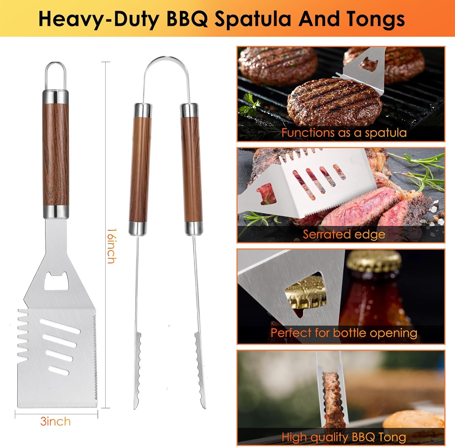 34종 헤비듀티 그릴 도구 세트 (야외 캠핑용), 스테 - Outdoor Camping Utensils 리뷰 및 가격