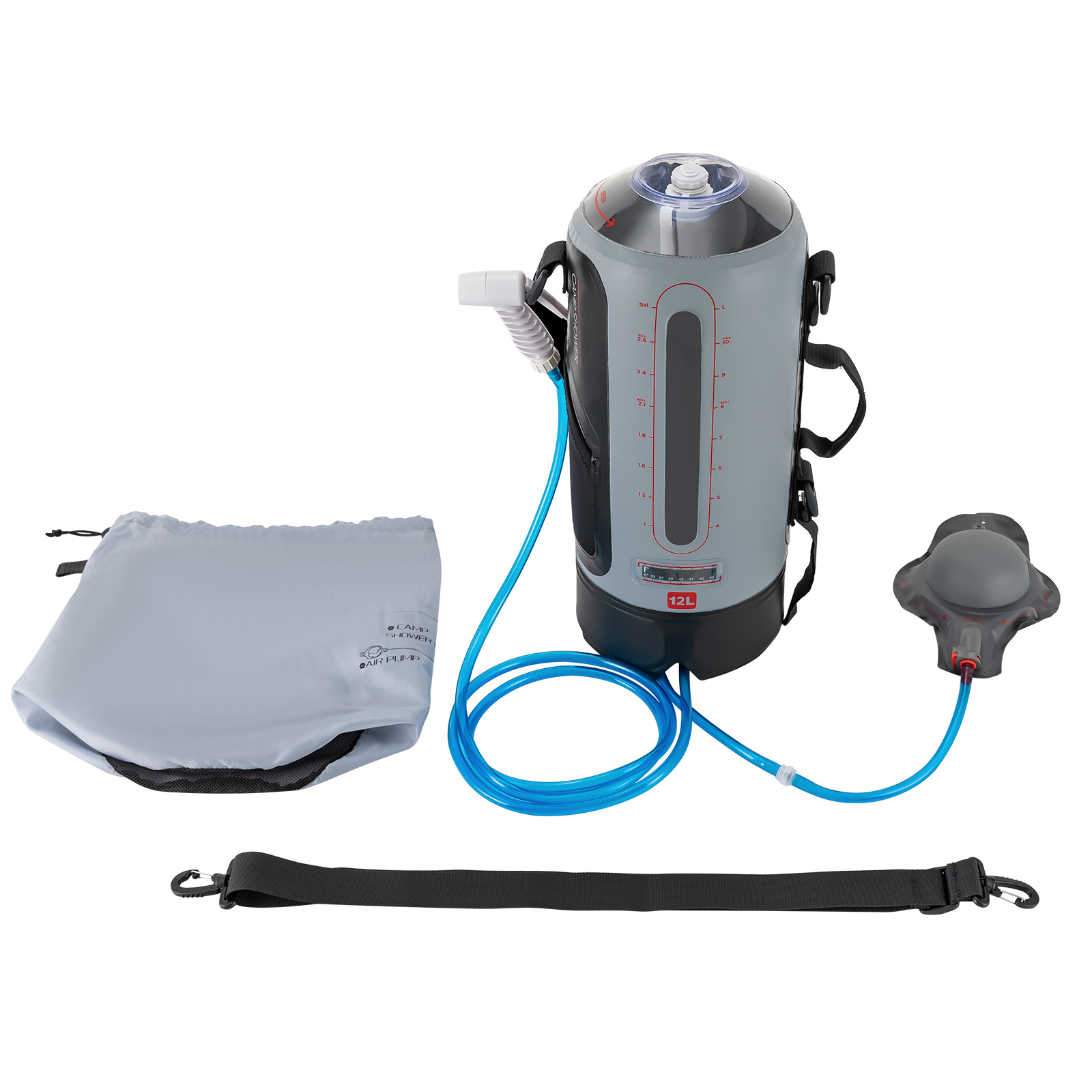 12L 캠핑 샤워 솔라 샤워 정원 샤워 펌프 헤드 포함 - Portable Camping Shower 리뷰 및 가격