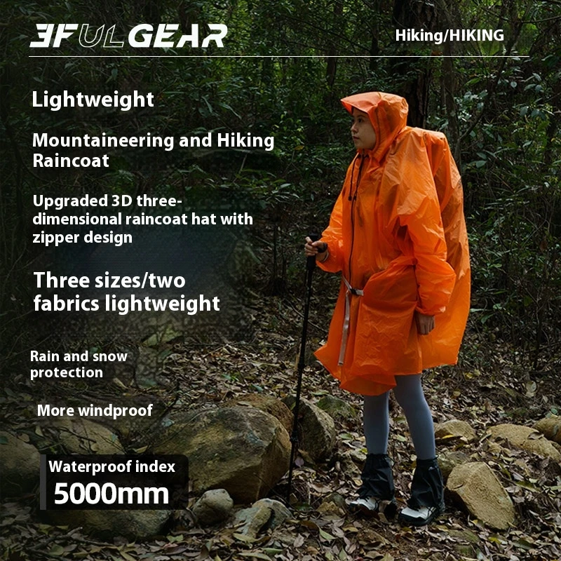 3F UL GEAR 지퍼 레인코트 15D 나일론/210 - Camping Rain Poncho 리뷰 및 가격