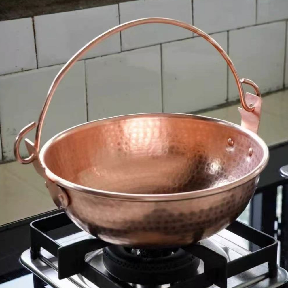 빈티지 구리 걸이형 냄비, 야외 캠핑용 두꺼운 냄비 요 - Outdoor Camping Utensils 리뷰 및 가격