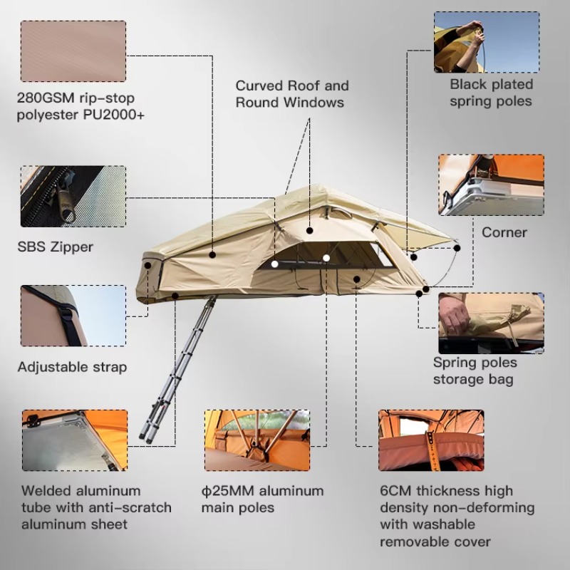 핫세일 캠핑 장비 SUV용 소프트 루프탑 텐트 아웃도어 - Outdoor Camping Tents For Sale 리뷰 및 가격