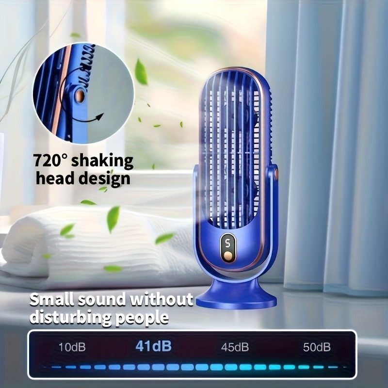 휴대용 세련된 냉각팬, 듀얼 모터 5단 속도 USB 팬 - Outdoor Camping Fan 리뷰 및 가격