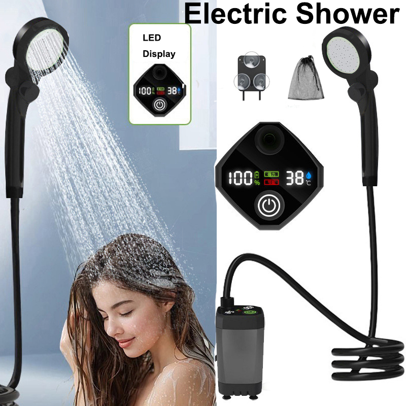 야외용 전기 샤워 세트 LED 디스플레이 화면 6000 - Outdoor Camping Showers 리뷰 및 가격