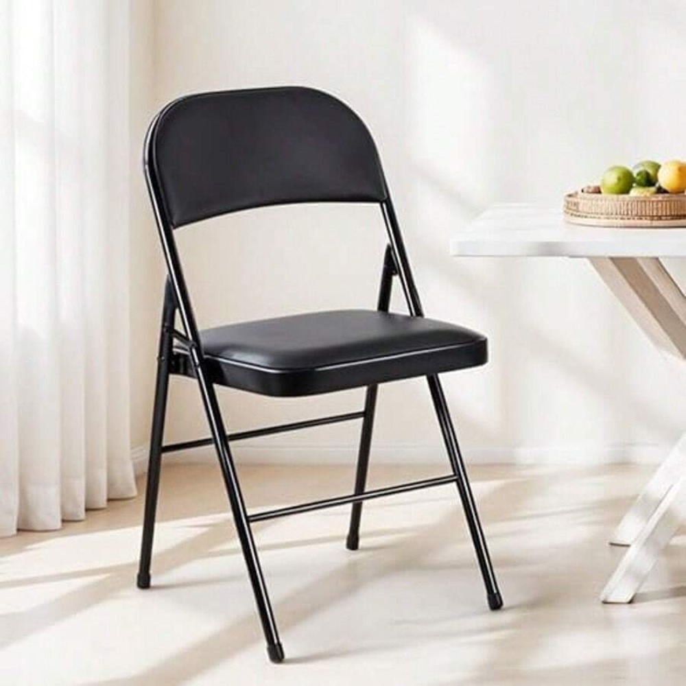 접이식 의자 4개 세트 가죽 패딩 접이식 의자 튼튼한  - Outdoor Camping Chairs 리뷰 및 가격