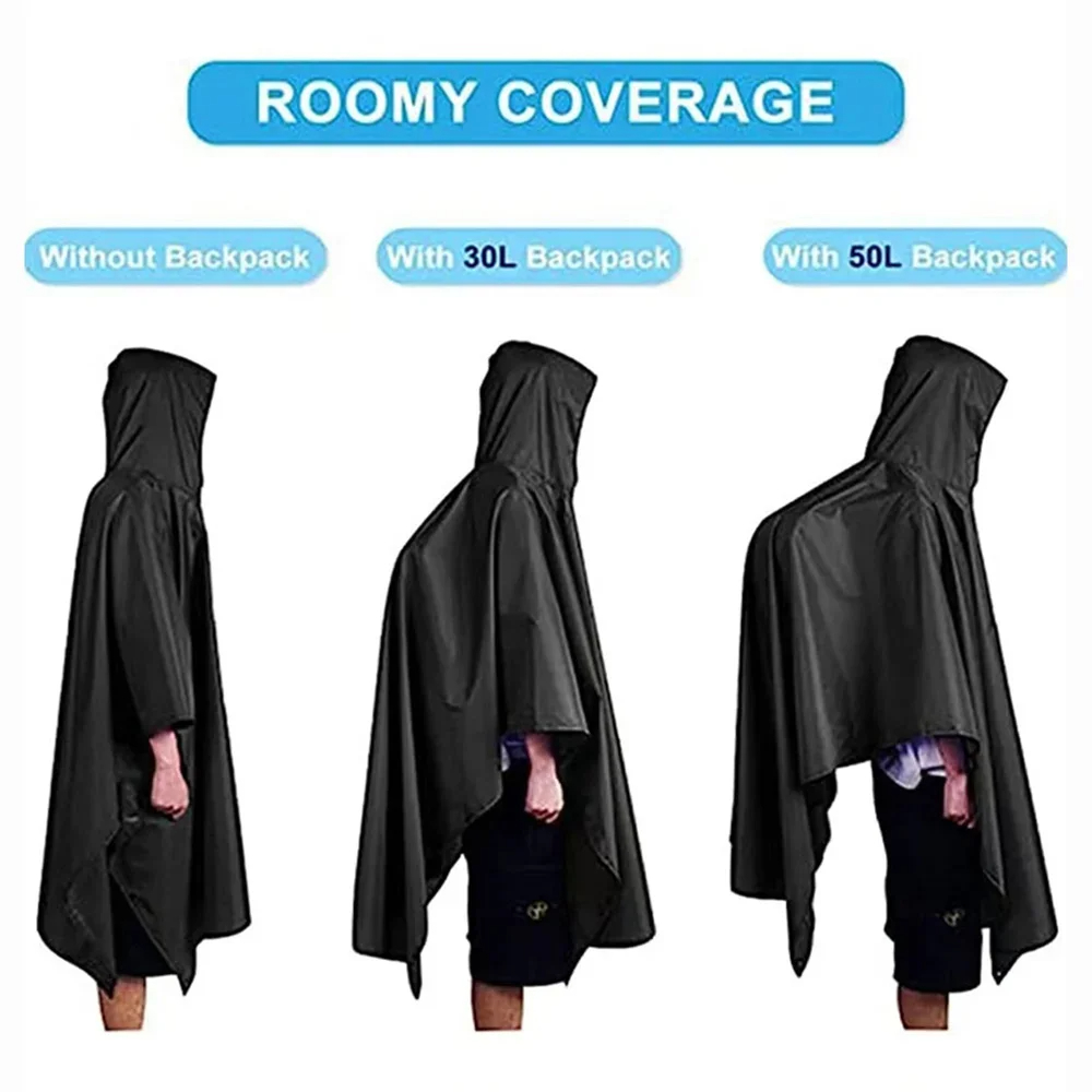 3 in 1 야외 군용 레인코트 후드 슬리브 방수 레인 - Camping Rain Poncho 리뷰 및 가격
