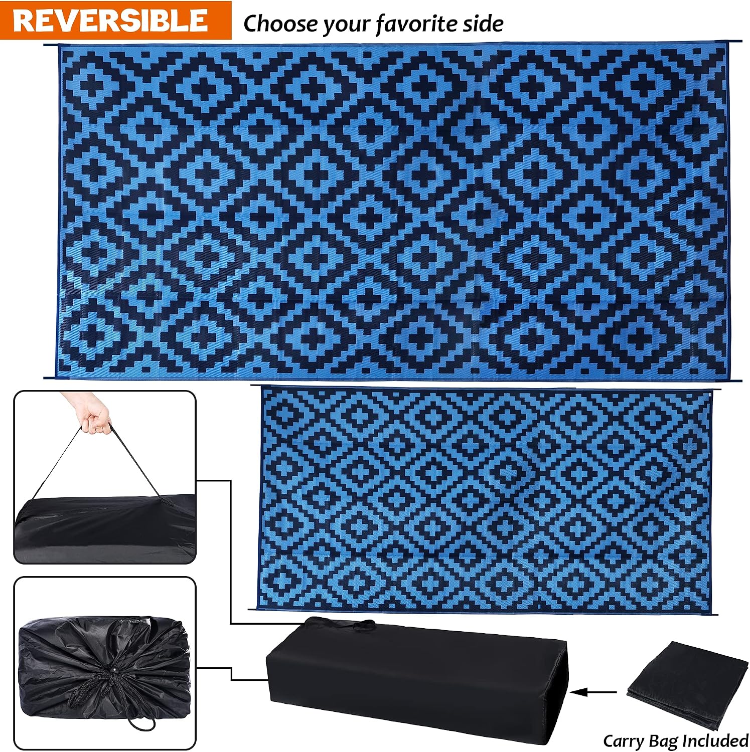 방수 야외 러그 9x18피트, 플라스틱 양면 러그, 모 - Outdoor Camping Rugs 9X18 리뷰 및 가격