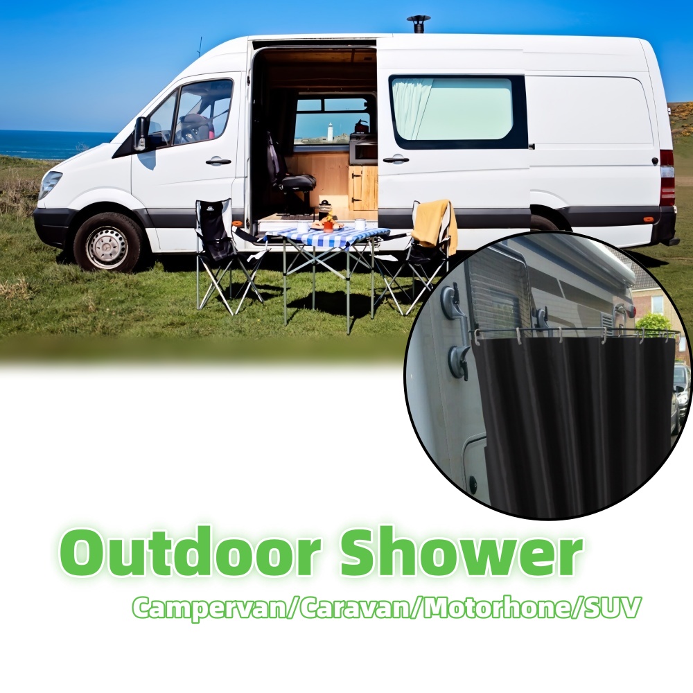 야외 캠핑 샤워 커튼 (흡착컵, 막대 포함) 방수 휴대 - Portable Camping Shower 리뷰 및 가격