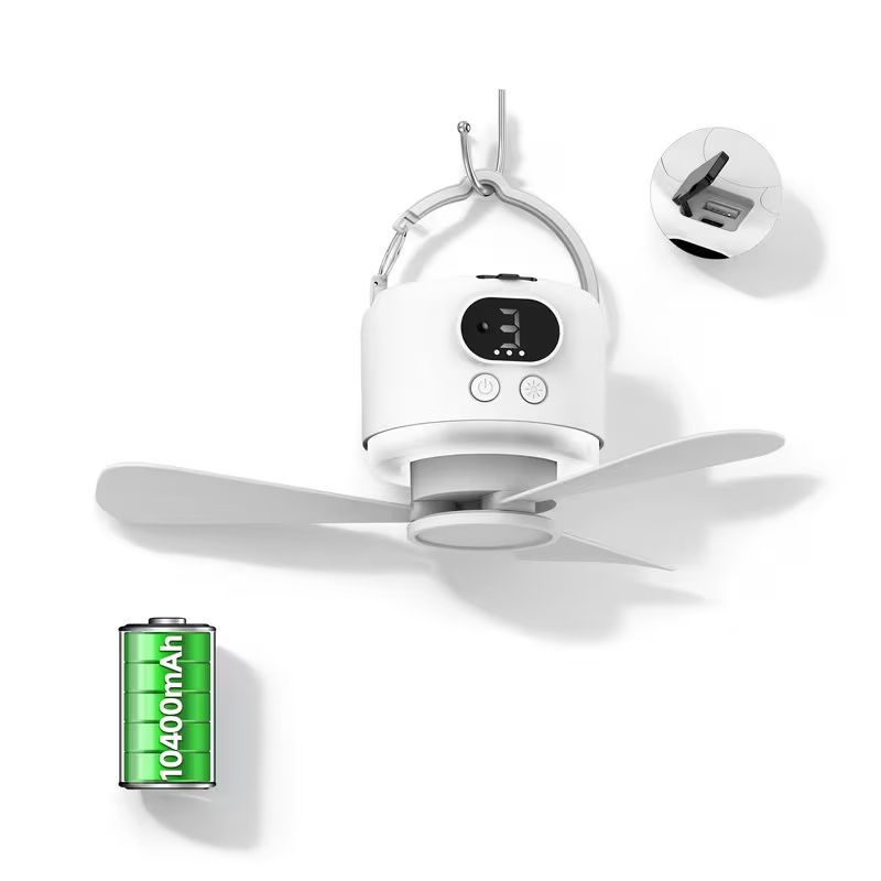 10400Mah 충전식 휴대용 천장 선풍기, 3가지 풍 - Outdoor Camping Fan 리뷰 및 가격