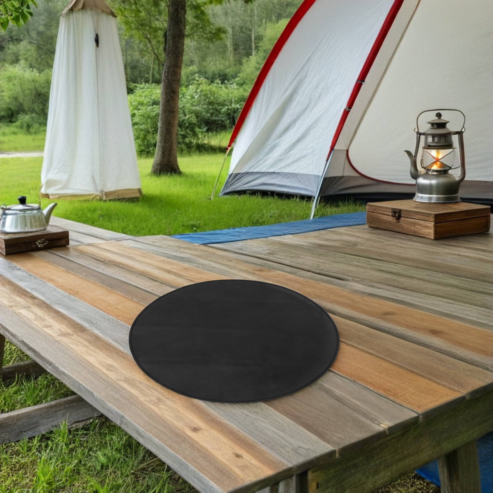 둥근 내화성 바베큐 매트 내열성 화덕 매트 야외 그릴  - Outdoor Camping Mat Waterproof 리뷰 및 가격