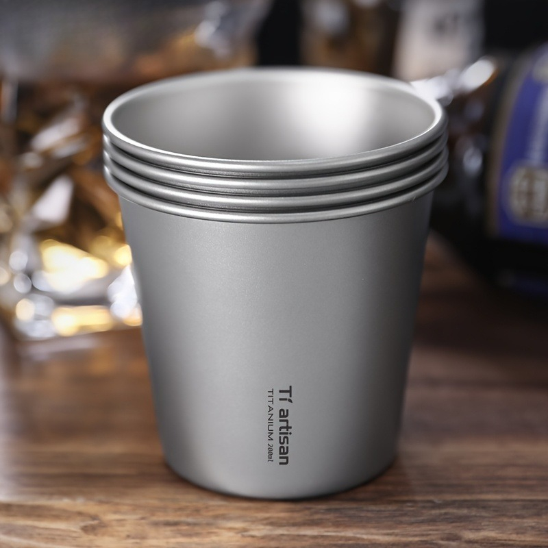200ml 티타늄 단일층 야외 캠핑 컵 휴대용 커피 컵 - Outdoor Camping Utensils 리뷰 및 가격