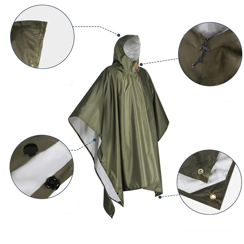 배낭여행용 헤비 듀티 레인 판초, 방수 경량, 성인 비 - Camping Rain Poncho 리뷰 및 가격