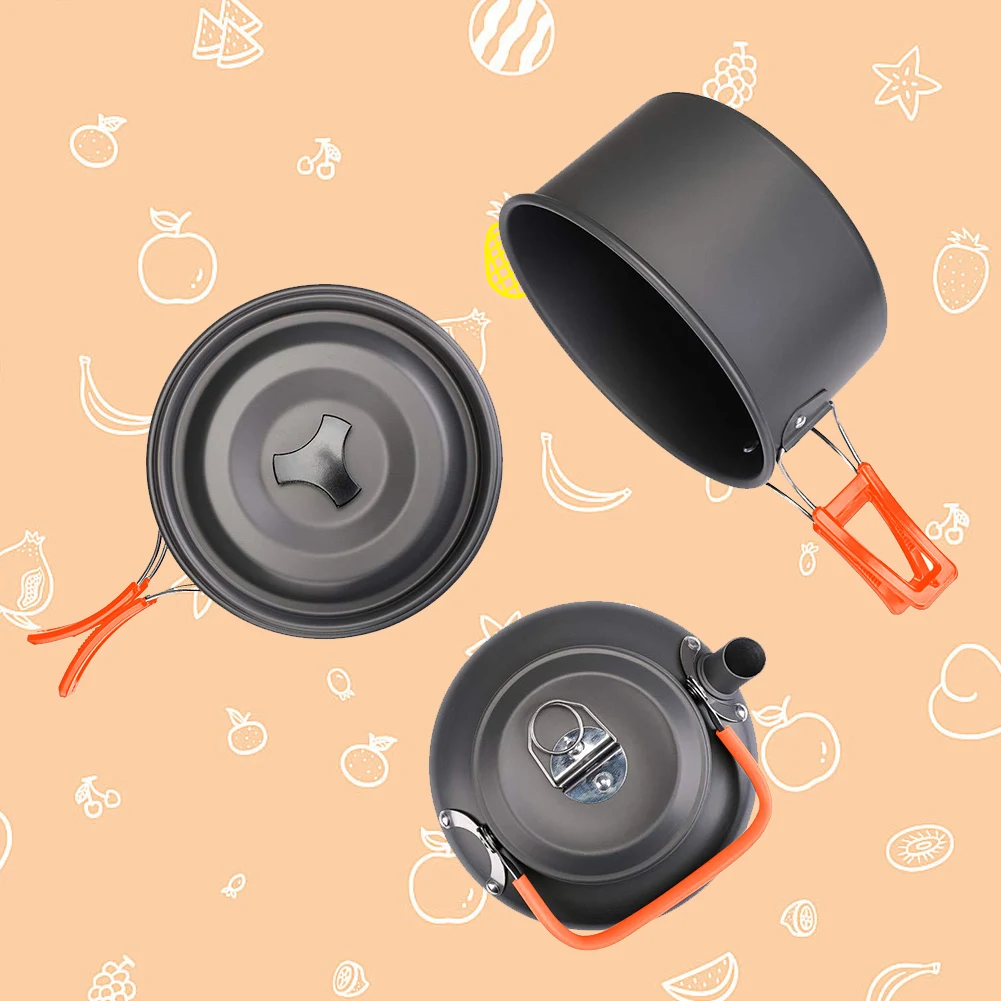 캠핑 조리기구 세트 주전자 냄비 프라이팬 휴대용 접이식 - Outdoor Camping Utensils 리뷰 및 가격