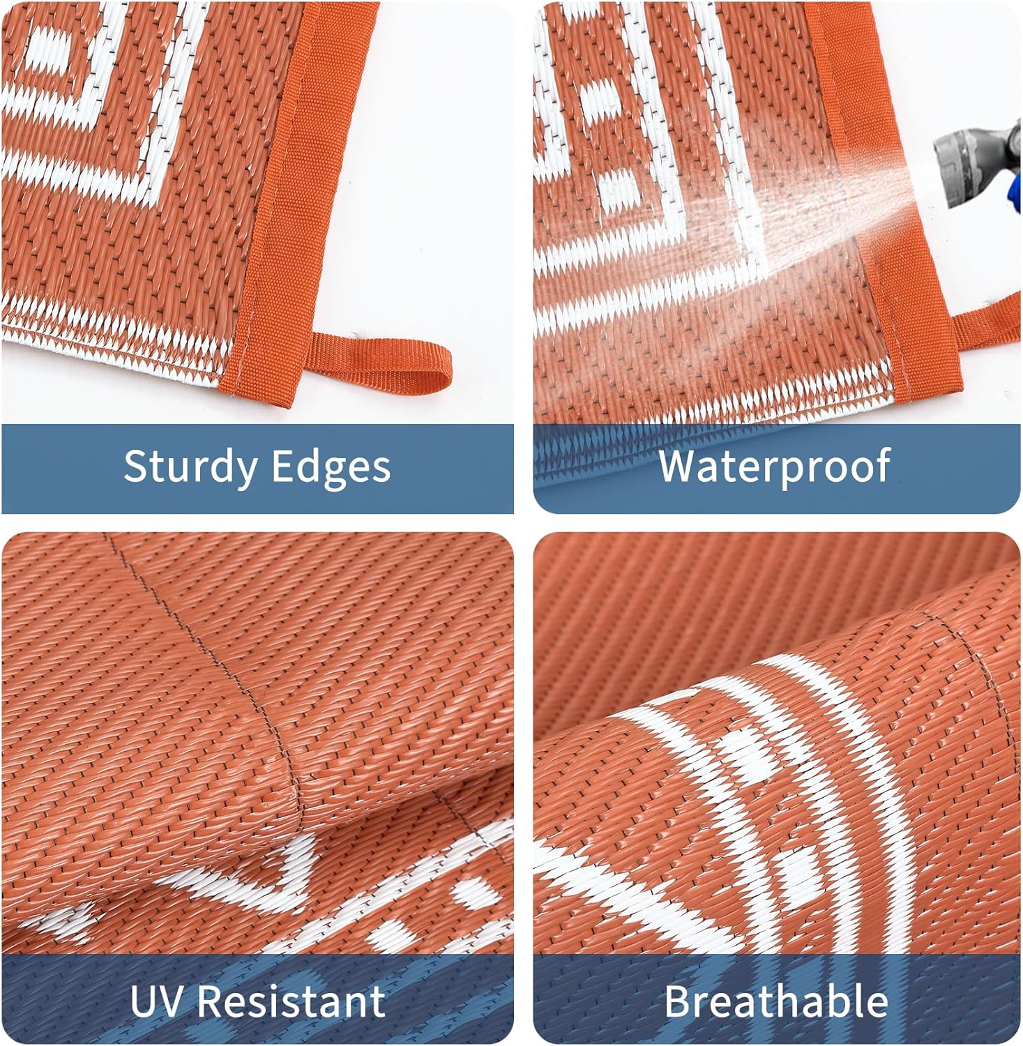 8x10 방수 양면 플라스틱 야외 러그 – 휴대용 RV - Outdoor Camping Rugs 8X10 리뷰 및 가격