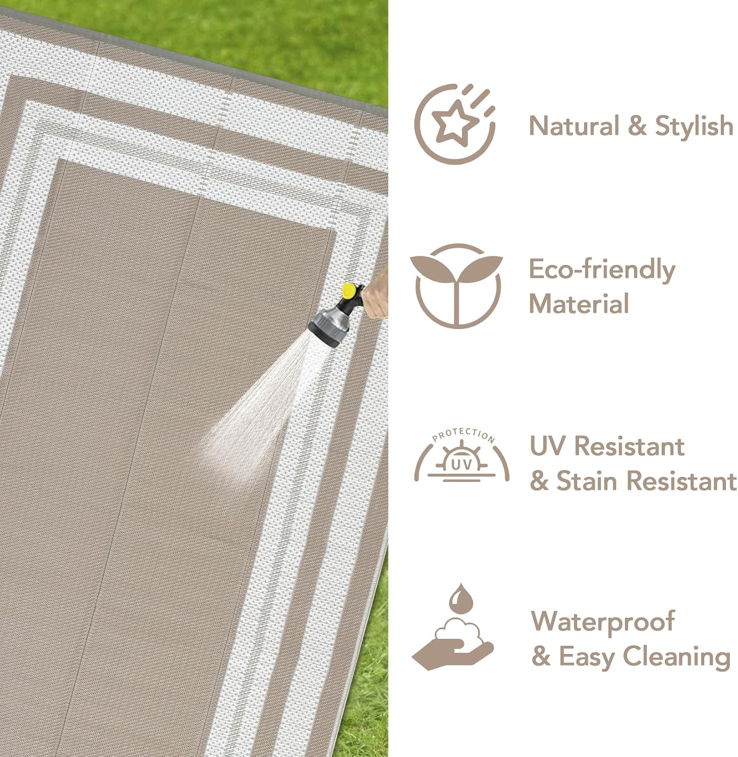 8x10 야외용 러그 – 방수 플라스틱 짚 양면 매트, - Outdoor Camping Rugs 8X10 리뷰 및 가격